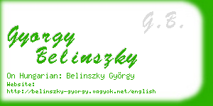 gyorgy belinszky business card